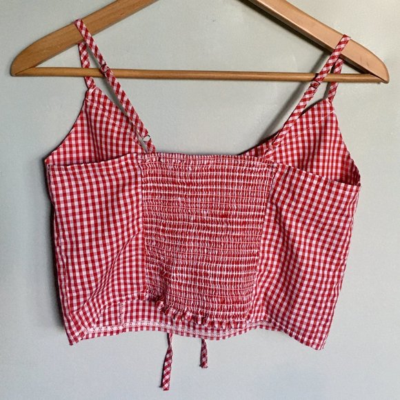 Red Gingham Tie-Front Cami - Picture 4 of 4